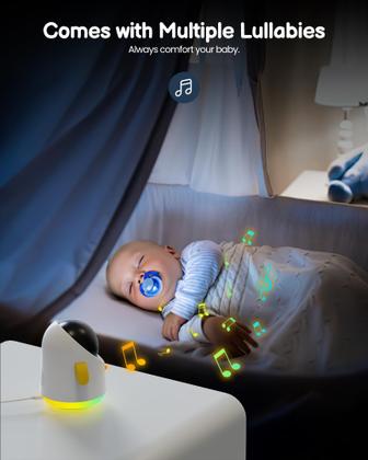 Imagem de Monitor de Bebê TOAIOHO WiFi com Tela de 4,3", Câmera e Áudio - Visão Noturna