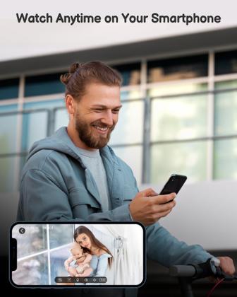 Imagem de Monitor de Bebê TOAIOHO WiFi com Tela de 4,3", Câmera e Áudio - Visão Noturna