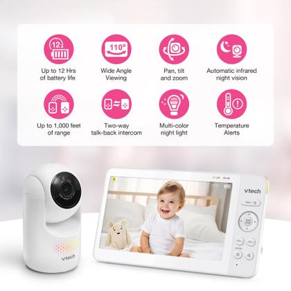 Imagem de Monitor de Bebê VTech com Tela HQ Max de 7 Polegadas e Câmera