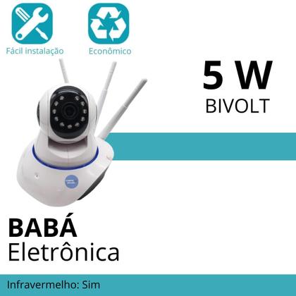 Imagem de Monitor de Bebê Wifi 3 Antenas Visão Noturna 360