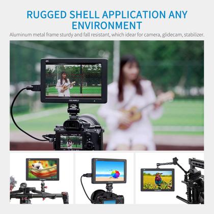 Imagem de Monitor de campo da câmera FEELWORLD T7 Full HD de 7 polegadas com bateria