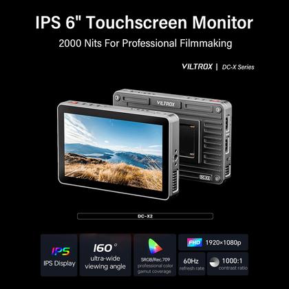 Imagem de Monitor de campo de câmera Viltrox DC-X2 6 polegadas FHD 2000nit