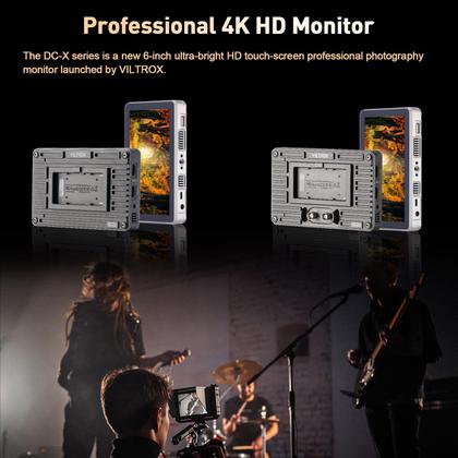 Imagem de Monitor de campo de câmera VILTROX DC-X3 2000Nit 4K HDMI/SDI de 6 polegadas