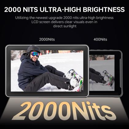 Imagem de Monitor de campo de câmera VILTROX DC-X3 2000Nits tela sensível ao toque de 6 polegadas