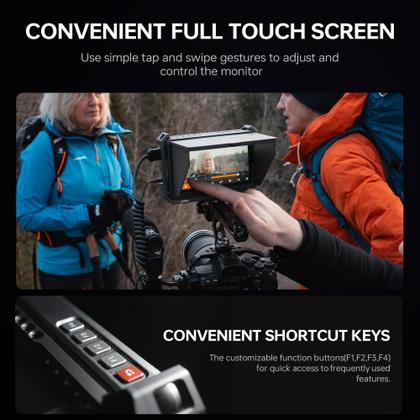 Imagem de Monitor de campo de câmera VILTROX DC-X3 2000Nits tela sensível ao toque de 6 polegadas