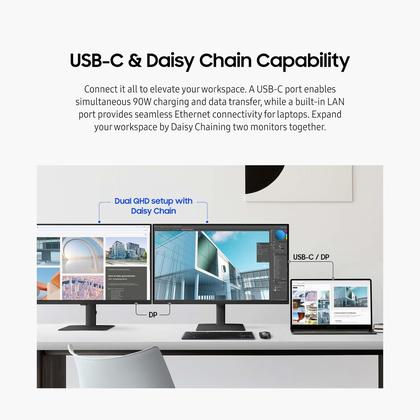 Imagem de Monitor de computador SAMSUNG 24 ViewFinity S6 (S60UD) QHD 100Hz