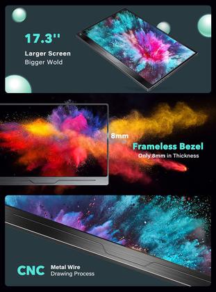 Imagem de Monitor de computador UPERFECT Truely 4K 17,3" UHD FreeSync IPS