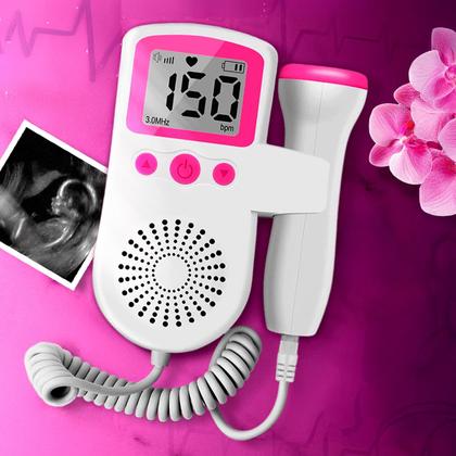 Imagem de Monitor de frequência cardíaca fetal com medidor portátil para gestantes