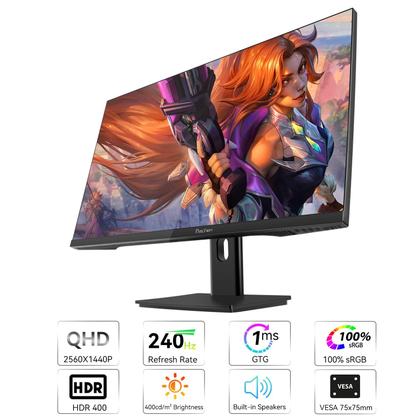 Monitor de jogos Prechen 27 polegadas 2K 240Hz QHD 2560x1440P
