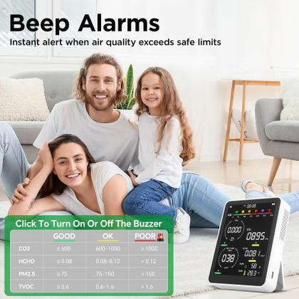 Imagem de Monitor de qualidade do ar PERFORMANCE GURU 16 em 1 Indoor White