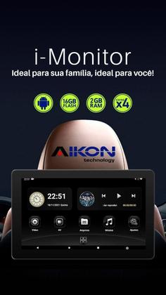 Imagem de Monitor Encosto Cabeca 10 Android I-Monitor Aikon Acoplar