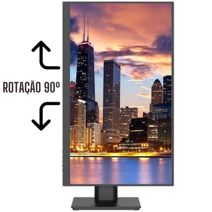 Imagem de Monitor fox 19,5 polegadas led ajuste altura tela gira 90 vertical inclinaçâo hd 75hz
