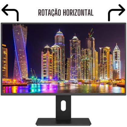 Imagem de Monitor fox 19,5 polegadas led ajuste altura tela gira 90 vertical inclinaçâo hd 75hz