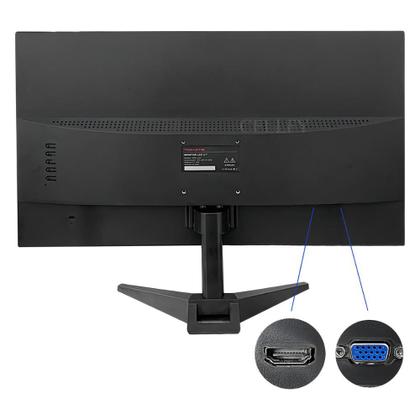 Imagem de Monitor Full HD LED 21 Pol Ultra Slim Tela 60Hz FHD Preto para Computador de Mesa
