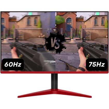 Imagem de Monitor Gamer 24" Full HD LED 1ms 75Hz HDMI 3GEEN Moba M2403G-LED Preto e vermelho