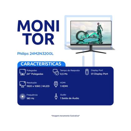 Imagem de Monitor Gamer 24M2N3200L IPS 24 Polegadas Full HD HDMI Philips