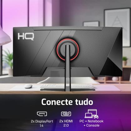 Imagem de Monitor Gamer 34" Curvo 1ms, 165Hz, AMD FreeSync, Full HD, HDMI, DP, HQ Premium HQ34C16