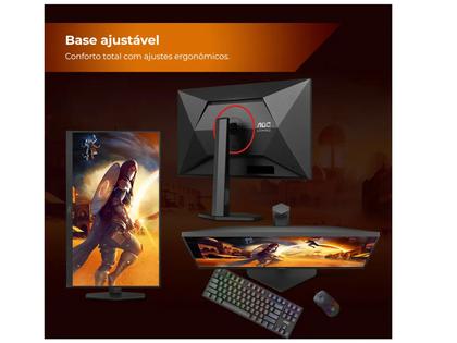 Imagem de Monitor Gamer AOC 27" Full HD 180Hz Gaming G4 27G4/P HDMI DisplayPort Base Ajustável