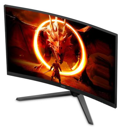 Imagem de Monitor Gamer Curvo Agon Quad 32" AOC WQHD, 180Hz, 0.5ms com 3.500:1 de Contraste - CQ32G4E/57