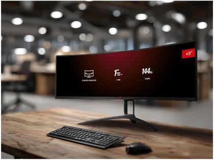 Imagem de Monitor Gamer Curvo AOC Agon AG493QCX/FG 49" DFHD 144Hz 1ms 2 HDMI DisplayPort FreeSync