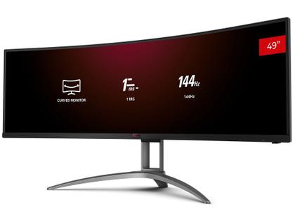 Imagem de Monitor Gamer Curvo AOC Agon AG493QCX/FG 49" DFHD 144Hz 1ms 2 HDMI DisplayPort FreeSync