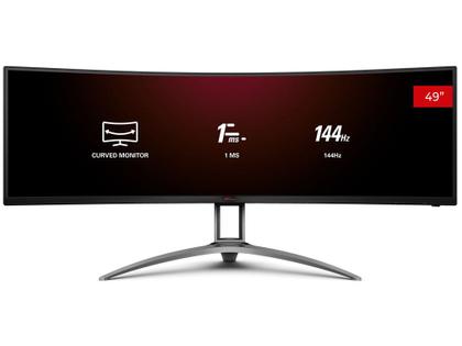 Imagem de Monitor Gamer Curvo AOC Agon AG493QCX/FG 49" DFHD 144Hz 1ms 2 HDMI DisplayPort FreeSync