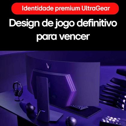 Imagem de Monitor Gamer Curvo LG UltraGear OLED 45", 2K QHD, 240Hz, 0.03ms, FreeSync Premium Pro, G-Sync, HDR400 - 45GS95QE