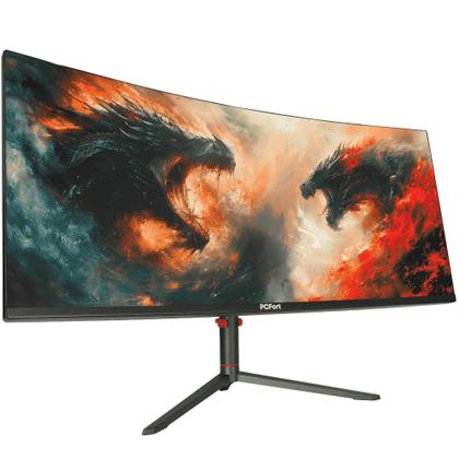 Imagem de Monitor Gamer Curvo PCFort W340I165 34" Ultrawide QHD 1ms 165Hz 99% sRGB 2xDisplay Port 2xHDMI 4xUSB Free-sync/Gsync HDR