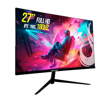 Imagem de Monitor Gamer Curvo Rise Mode 27", FHD, 180Hz, 1ms, IPS, HDMI e DP, Preto - RM-MOG-27C180FH-B