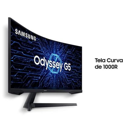 Imagem de Monitor Gamer Curvo Samsung Odyssey G5 34", WQHD, 165Hz, 1ms, FreeSync Premium, HDR10 - LC34G55TWWLMZD