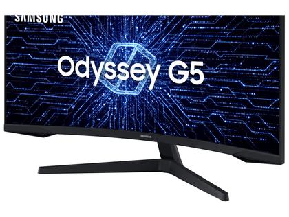Imagem de Monitor Gamer Curvo Samsung Odyssey G5 34", WQHD, 165Hz, 1ms, FreeSync Premium, HDR10 - LC34G55TWWLMZD