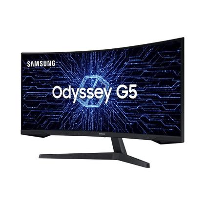 Imagem de Monitor Gamer Curvo Samsung Odyssey G5 34", WQHD, 165Hz, 1ms, FreeSync Premium, HDR10 - LC34G55TWWLMZD