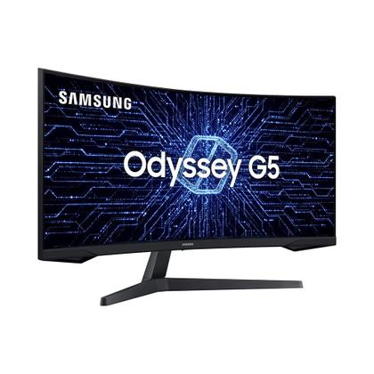 Imagem de Monitor Gamer Curvo Samsung Odyssey G5 34", WQHD, 165Hz, 1ms, FreeSync Premium, HDR10 - LC34G55TWWLMZD