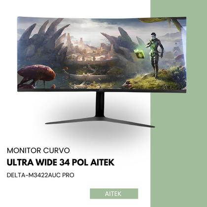 Imagem de Monitor Gamer Curvo Ultra Wide 34 Resolução Quad HD 3440x1440p VA 165Hz 1ms de Resposta Com Suporte VESA 75x75
