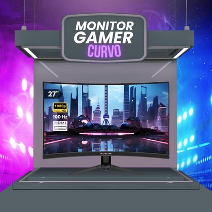 Imagem de Monitor Gamer Eras 27 Curvo Full Hd 100hz 3ms Va 8-bits - Preto