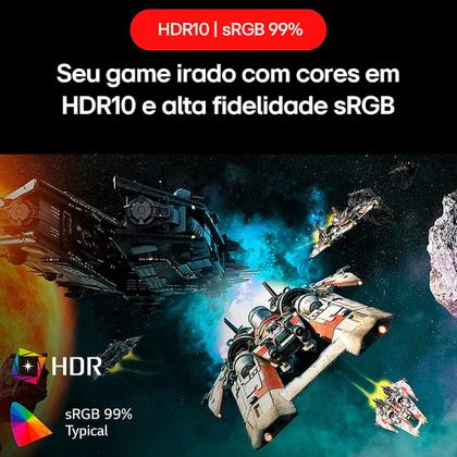 Imagem de Monitor Gamer LG Ultragear 24 Full HD 180Hz 1MS HDMI DP IPS HDR Freesync G-Sync Preto