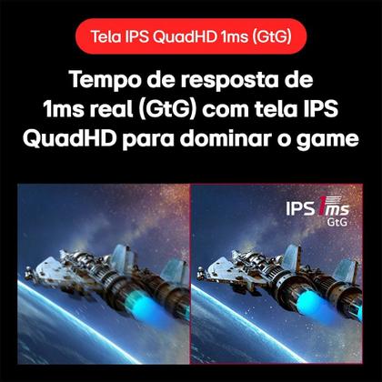 Imagem de Monitor Gamer LG UltraGear 27", 2K QHD, 240Hz, 1ms, IPS, HDR400, FreeSync Premium, G-Sync - 27GR83Q