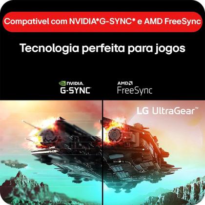 Imagem de Monitor Gamer LG UltraGear 27", FHD, 240Hz, 1ms, IPS, FreeSync Premium, G-Sync, HDR10, Altura Ajustável - 27GN750-B.AWZ