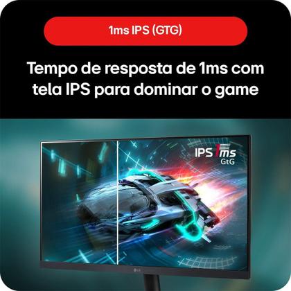 Imagem de Monitor Gamer LG UltraGear 27", FHD, 240Hz, 1ms, IPS, FreeSync Premium, G-Sync, HDR10, Altura Ajustável - 27GN750-B.AWZ