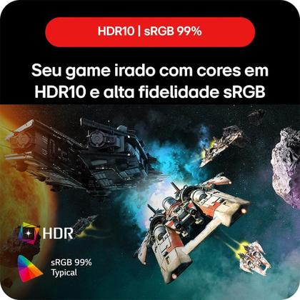 Imagem de Monitor Gamer LG UltraGear 27", FHD, 240Hz, 1ms, IPS, FreeSync Premium, G-Sync, HDR10, Altura Ajustável - 27GN750-B.AWZ