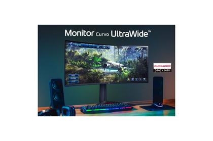Imagem de Monitor Gamer LG UltraGear Curvo 34” WQHD UltraWide 3440x1440 160Hz 1ms (MBR) HDR10 AMD FreeSync HDMI 34GP63A-B