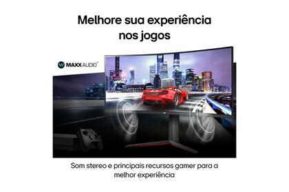 Imagem de Monitor Gamer LG UltraGear Curvo 34” WQHD UltraWide 3440x1440 160Hz 1ms (MBR) HDR10 AMD FreeSync HDMI 34GP63A-B