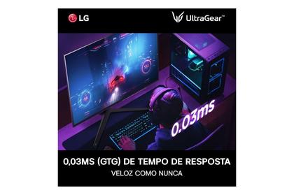 Imagem de Monitor Gamer LG UltraGear OLED  Tela OLED 27”, QHD, HDR400, True black, 1.5M:1, 240Hz, 0,03ms (GtG), NVIDIA G-SYNC  27GS95QE-B