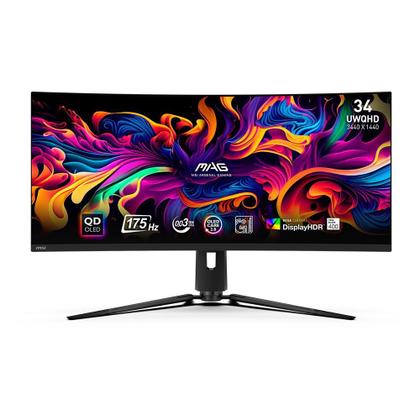 Imagem de Monitor Gamer MSI OLED QUANTUM DOT MAG 341CQP, 34" QHD, 175Hz, 0.3ms, DisplayPort e HDMI, HDR, Adaptive-Sync