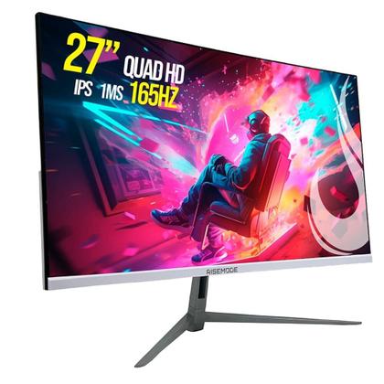 Imagem de Monitor Gamer Rise Mode 27" 2K Curvo, 165hz, 1ms, IPS, Branco, HDMI e DisplayPort, sRGB 99%, Suporte Vesa - RM-MOG-27C1652K-W