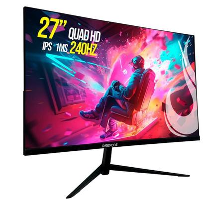 Imagem de Monitor Gamer Rise Mode 27" 2K Curvo, 240hz, 1ms, IPS, Preto, HDMI e DisplayPort, sRGB 99%, Suporte Vesa - RM-MOG-27C2402K-B