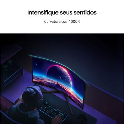 Imagem de Monitor Gamer Samsung Odyssey G5 27", QHD, 165Hz, 1ms, Freesync, HDMI, DP