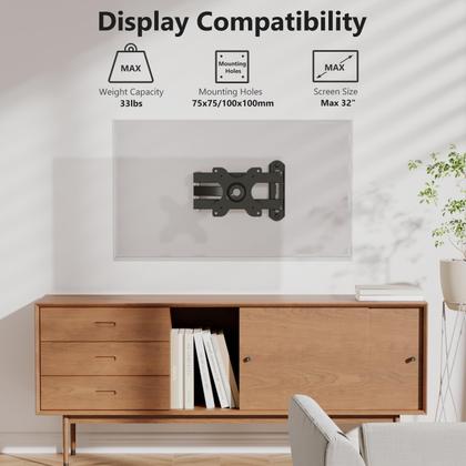 Imagem de Monitor LCD articulado WALI para TV 13-32" preto