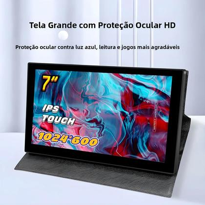 Monitor LCD De 7 Polegadas Com Painel Touch Capacitivo IPS 1024x600 ...