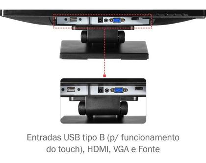 Imagem de Monitor Led 15,6" Kmex LP16S1 Touch